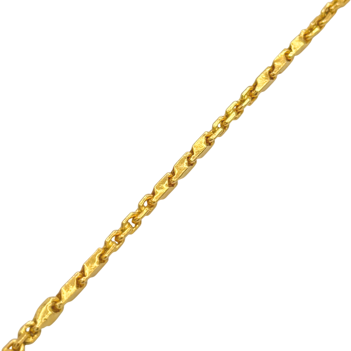 2MM Semi-Hollow Bullet and Anchor Link Bracelet — detail 2