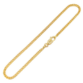 2MM Solid Diamond-Cut Franco Bracelet in solid 10K-24K gold