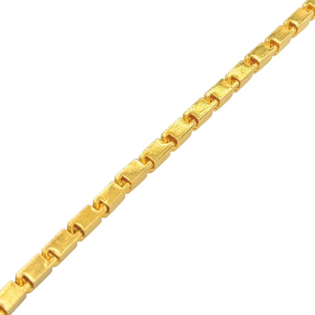 3.5MM Semi-Hollow Baht Link Bracelet — detail 4