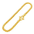3.5MM Solid Dragon Scale Bracelet in solid 10K-24K gold