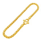3.5MM Solid Dragon Scale Bracelet in solid 10K-24K gold