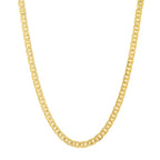 3.5MM Solid Yacht Link Chain in yellow gold