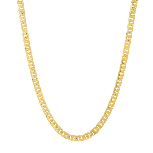 3.5MM Solid Yacht Link Chain in yellow gold