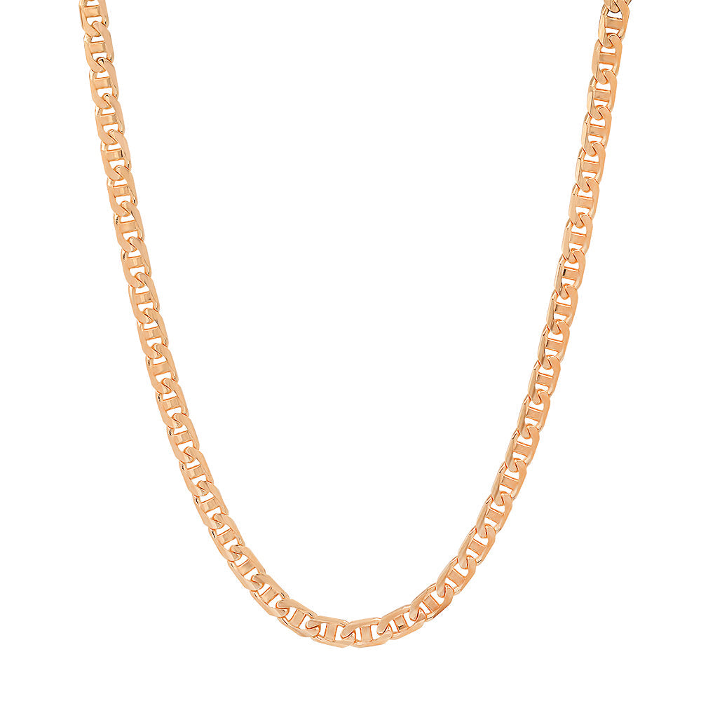 3.5MM Solid Yacht Link Chain in rose gold