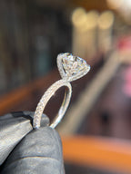 Pavé Basket Solitaire Engagement Ring