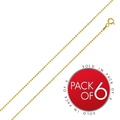 Gold Plated 925 Sterling Silver Diamond Cut Bead Chain 1mm - CH330 GP