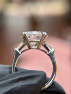 Tapered Baguette Three-Stone Engagement Ring