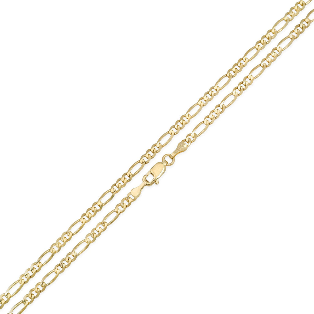 3.2MM Solid Plain Figaro Chain detail view