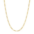 3.2MM Solid Plain Figaro Chain in yellow gold
