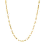 3.2MM Solid Plain Figaro Chain in yellow gold