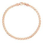 3MM Solid Diamond-Cut Mariner Bracelet — detail 3