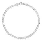 3MM Solid Diamond-Cut Mariner Bracelet — detail 2