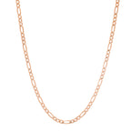 2.2MM Solid Plain Figaro Chain in rose gold