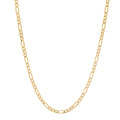 2.2MM Solid Plain Figaro Chain in yellow gold