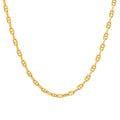 2.8MM Solid Alternating Mariner Chain in yellow gold