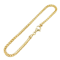 3MM Solid Diamond-Cut Franco Bracelet in solid 10K-24K gold