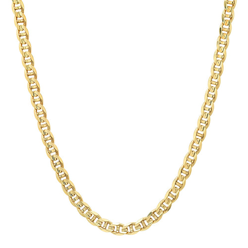 4.5MM Solid Plain Mariner Chain in yellow gold