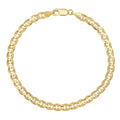 4MM Solid Mariner Bracelet in solid 10K-24K gold