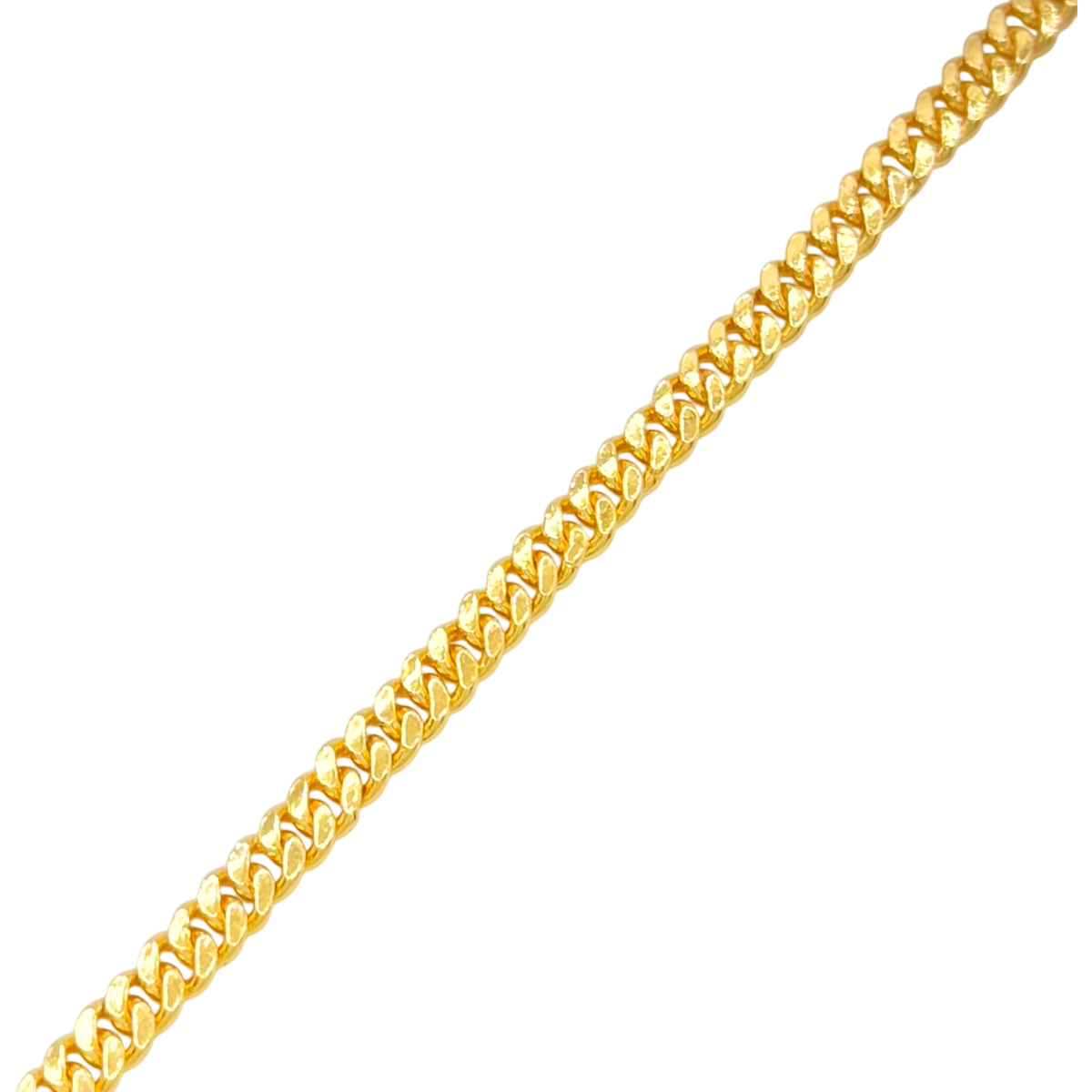 4.5MM Solid Flat Cuban Link Bracelet — detail 2