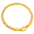 4.6MM Solid Dragon Scale Bracelet in solid 10K-24K gold