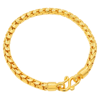 4.6MM Solid Dragon Scale Bracelet in solid 10K-24K gold