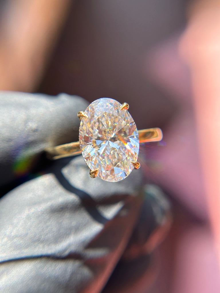 Hidden Halo Basket Solitaire Engagement Ring