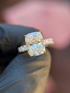 U-Shaped Eternity Engagement Ring