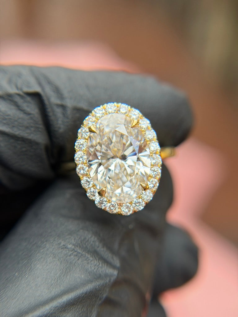 Classic Halo Solitaire Engagement Ring