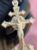 Museum-Level Crucifix and Angels Diamond Pendant