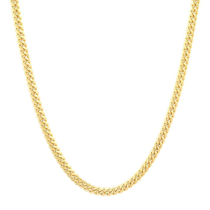 4MM Solid Miami Cuban Link Chain