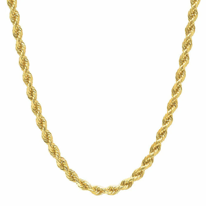 4MM Solid Diamond-Cut Rope Chain