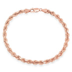 5MM Solid Diamond-Cut Rope Bracelet — detail 3