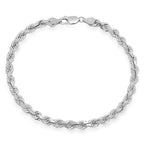 5MM Solid Diamond-Cut Rope Bracelet — detail 2