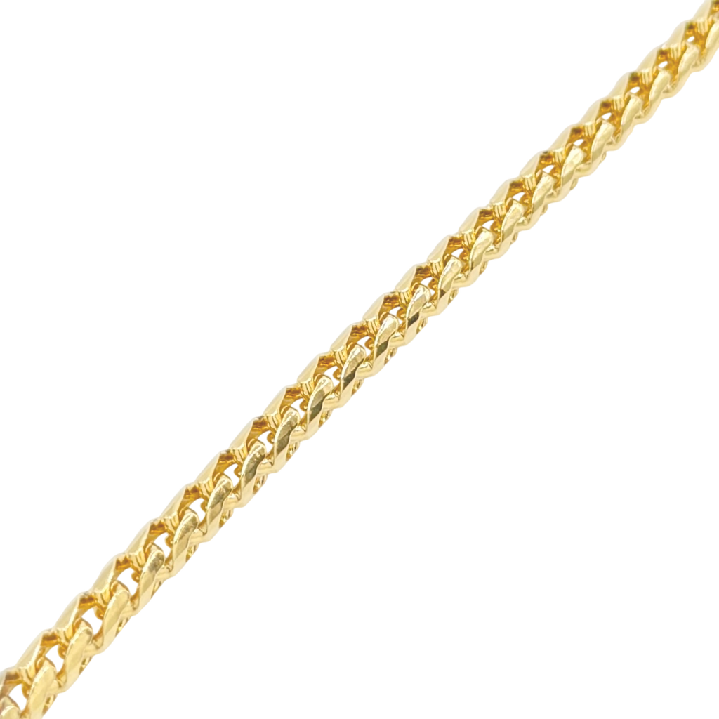 4MM Solid Diamond-Cut Franco Bracelet — detail 2