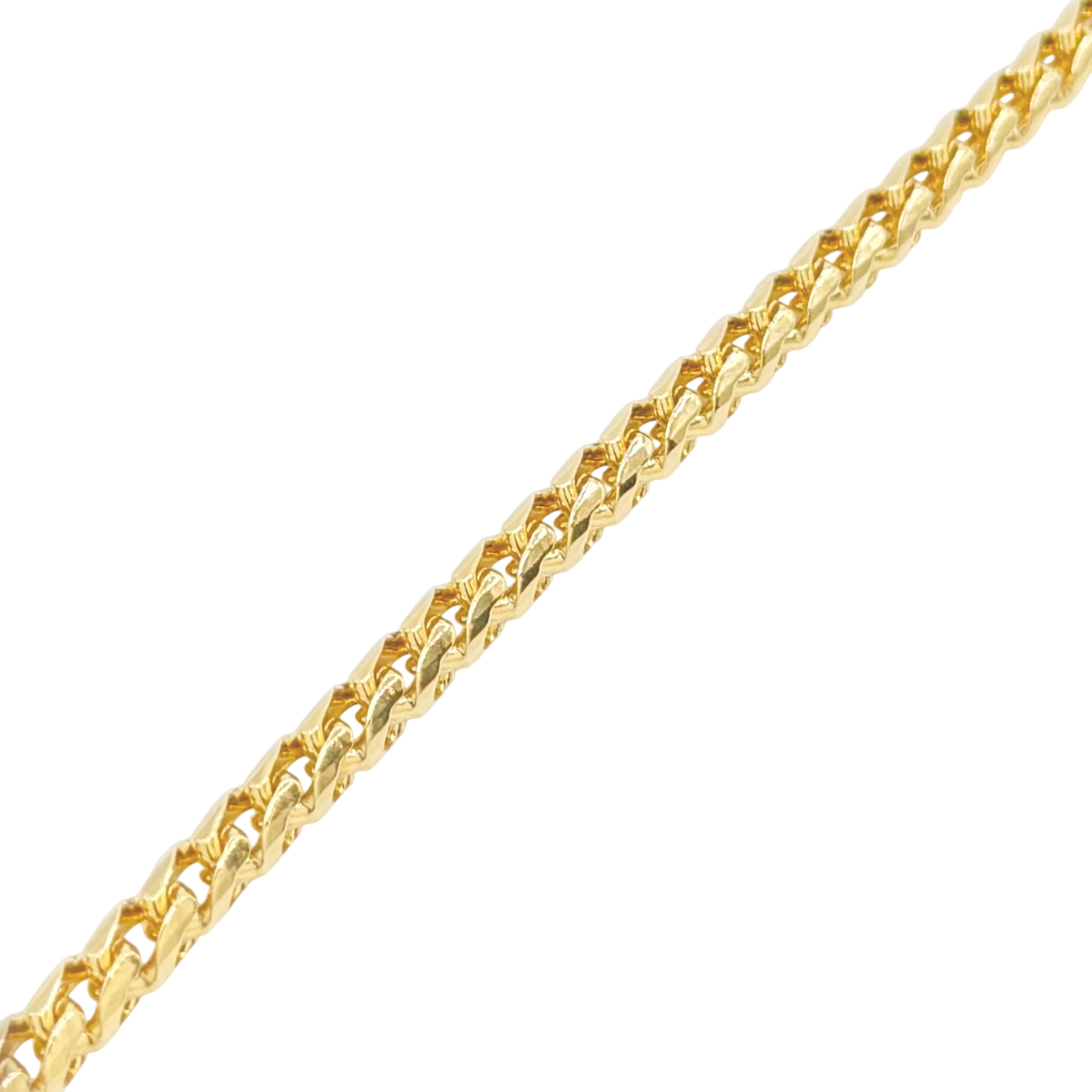 4MM Solid Diamond-Cut Franco Bracelet — detail 2