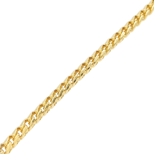4MM Solid Diamond-Cut Franco Bracelet — detail 2
