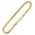 4MM Solid Diamond-Cut Franco Bracelet in solid 10K-24K gold