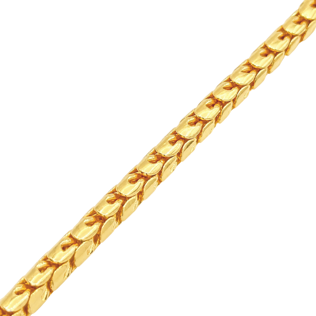 5.5MM Solid Gold Dragon Scale Bracelet — detail 2