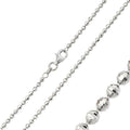 Rhodium Plated Horizontal Diamond Cut Jianzhi 025 Chain 2.5mm - CH106 RH