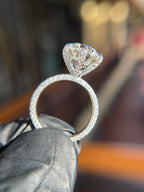 Pavé Basket Solitaire Engagement Ring
