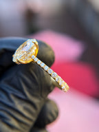 Tapered Pavé Hidden Halo Engagement Ring