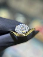 Open Bypass Solitare Engagement Ring