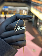 Solid Nameplate with Chain Attached