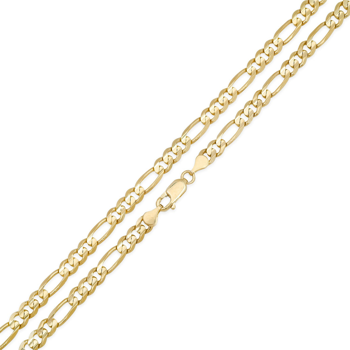 5MM Solid Plain Figaro Chain detail view