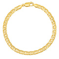 5MM Solid Yacht Link Bracelet in solid 10K-24K gold