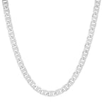 5MM Solid Yacht Link Chain in white gold