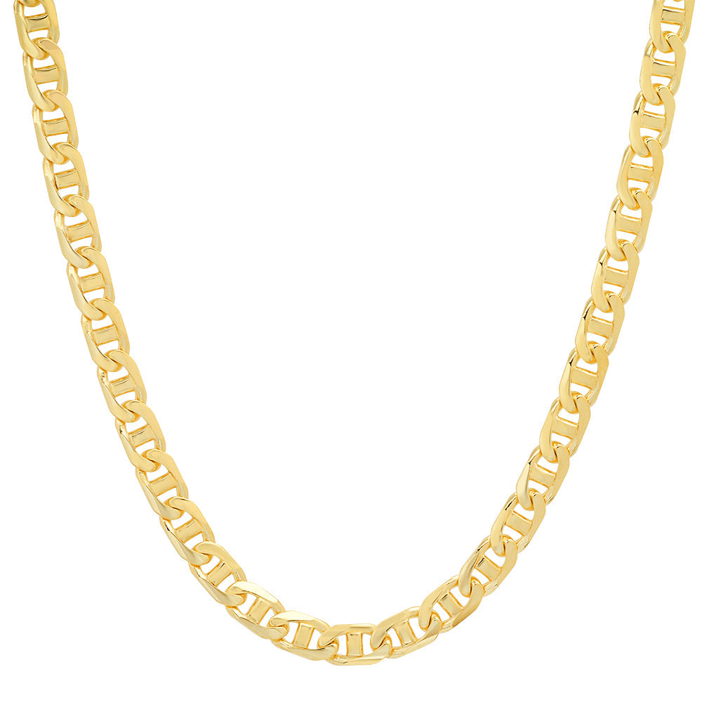 5MM Solid Yacht Link Chain in yellow gold
