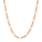 5.5MM Solid Plain Figaro Chain in rose gold