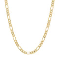 5.5MM Solid Plain Figaro Chain in yellow gold