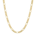 5.5MM Solid Plain Figaro Chain in yellow gold